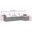 vidaXL 5 Piece Sofa Set in Black