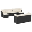 vidaXL 10 Piece Sofa Set in Black/White/Cream