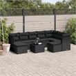 vidaXL 10 Piece Steel Large Sofa Set in Black