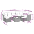 vidaXL 10 Piece Steel Large Sofa Set in Black