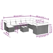 vidaXL 12 Piece Steel Sofa Set in Black
