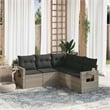 vidaXL 5 Piece Poly Rattan Sofa Set in Gray