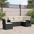 vidaXL 5 Piece Steel Sofa Set in Black