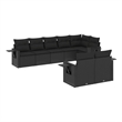 vidaXL 8 Piece Steel Sofa Set in Black