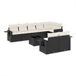 vidaXL 9 Piece Sofa Set in Black/White/Cream