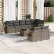 vidaXL 9 Piece Sofa Set in Gray