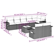 vidaXL 9 Piece Sofa Set in Gray