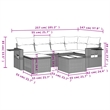 vidaXL 7 Piece Steel Sofa Set in Black