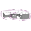 vidaXL 11 Piece Large Sofa Set in Gray
