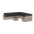 vidaXL 11 Piece Steel Sofa Set in Gray