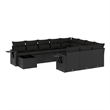 vidaXL 11 Piece Steel Sofa Set in Black