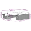 vidaXL 11 Piece Poly Rattan Sofa Set in Gray