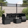 vidaXL 6 Piece Steel Sofa Set in Black