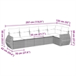 vidaXL 6 Piece Poly Rattan Sofa Set in Black