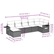 vidaXL 7 Piece Steel Sofa Set in Cream/Beige
