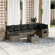 vidaXL 8 Piece Steel Sofa Set in Gray