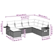 vidaXL 7 Piece Steel Sofa Set in Gray
