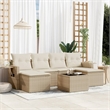 vidaXL 7 Piece Large Sofa Set in White/Cream/Beige