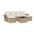 vidaXL 7 Piece Large Sofa Set in White/Cream/Beige