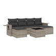 vidaXL 7 Piece Poly Rattan Sofa Set in Gray