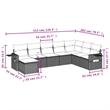 vidaXL 8 Piece Poly Rattan Sofa Set in Black