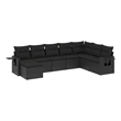 vidaXL 8 Piece Poly Rattan Sofa Set in Black