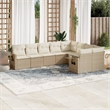 vidaXL 9 Piece Poly Rattan Patio Sofa Set