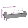 vidaXL 4 Piece Poly Rattan Large Sofa Set in Gray