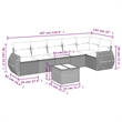 vidaXL 7 Piece Poly Rattan Sofa Set in Black