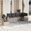 vidaXL Poly Rattan Large Sofa Set in Gray
