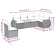 vidaXL Poly Rattan Large Sofa Set in Gray