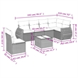 vidaXL 7 Piece Poly Rattan Sofa Set in Black