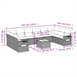 vidaXL 11 Piece Steel Sofa Set in Beige