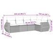 vidaXL Poly Rattan Small Sofa Set in Black