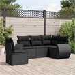 vidaXL 5 Piece Steel Sofa Set in Black