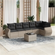 vidaXL Poly Rattan Large Sofa Set in Gray