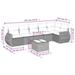 vidaXL Poly Rattan Large Sofa Set in Gray