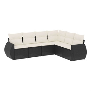 vidaXL Steel Sofa Set in Black