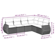 vidaXL 6 Piece Poly Rattan Large Sofa Set in Gray