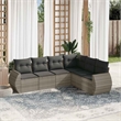 vidaXL Poly Rattan Small Sofa Set in Gray