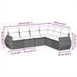 vidaXL Poly Rattan Small Sofa Set in Gray