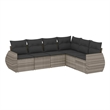 vidaXL Poly Rattan Small Sofa Set in Gray