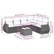 vidaXL 7 Piece Steel Sofa Set in Gray/Beige