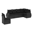 vidaXL 6 Piece Steel Sofa Set in Black
