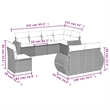 vidaXL 8 Piece Poly Rattan Sofa Set in Gray