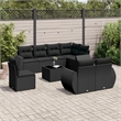 vidaXL 9 Piece Steel Sofa Set in Black