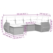 vidaXL 6 Piece Small Sofa Set in White/Brown/Cream