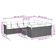vidaXL Solid Acacia Wood Sofa Set in Black