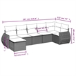 vidaXL 7 Piece Poly Rattan Sofa Set in Gray