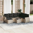 vidaXL 8 Piece Poly Rattan Sofa Set in Gray